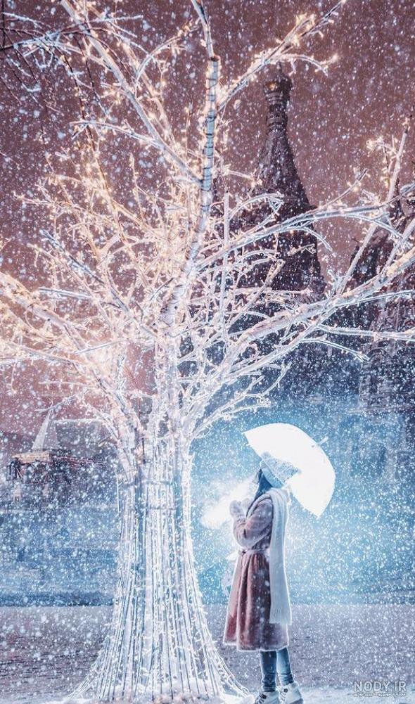  عکس دختر زمستانی فانتزی