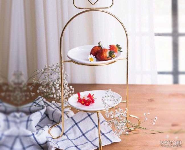 شیرینی خوری سه طبقه فلزی