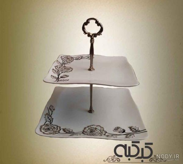 عکس ظرف شیرینی خوری سه طبقه