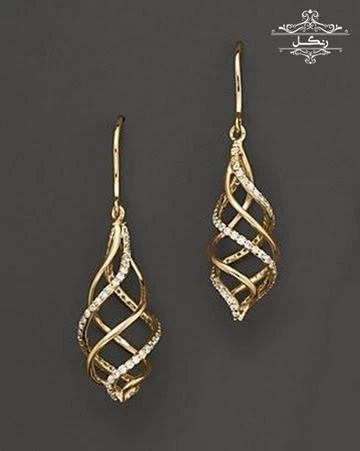 عکس گوشواره طلا جدید دخترانه شیک