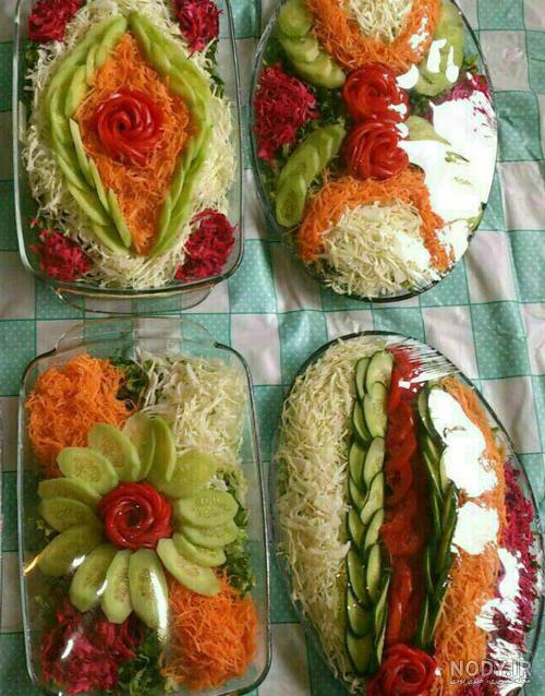 تزیین سالاد برای مهمانی تزیین سالاد برای مهمانی