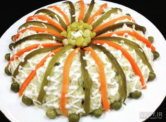 آموزش تزیین سالاد الویه برای مهمانی آموزش تزیین سالاد الویه برای مهمانی