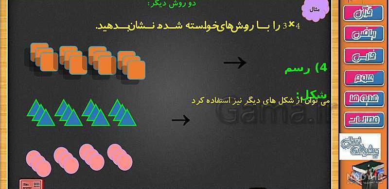 جدول ضرب بدون جواب