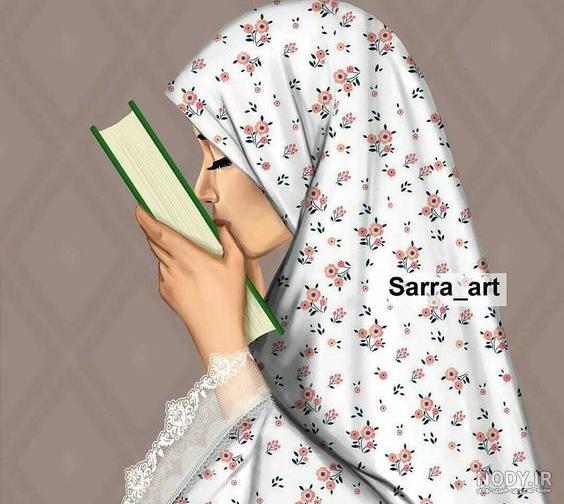 عکس دختر محجبه با روسری