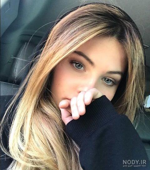 عکس خفن عکس دختر چشم آبی با موهای طلایی