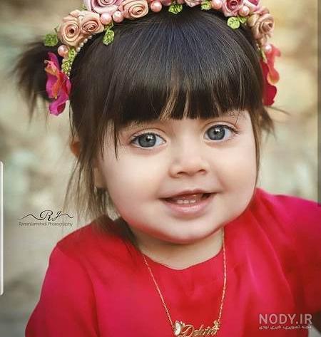 عکس دختر بچه چشم مشکی