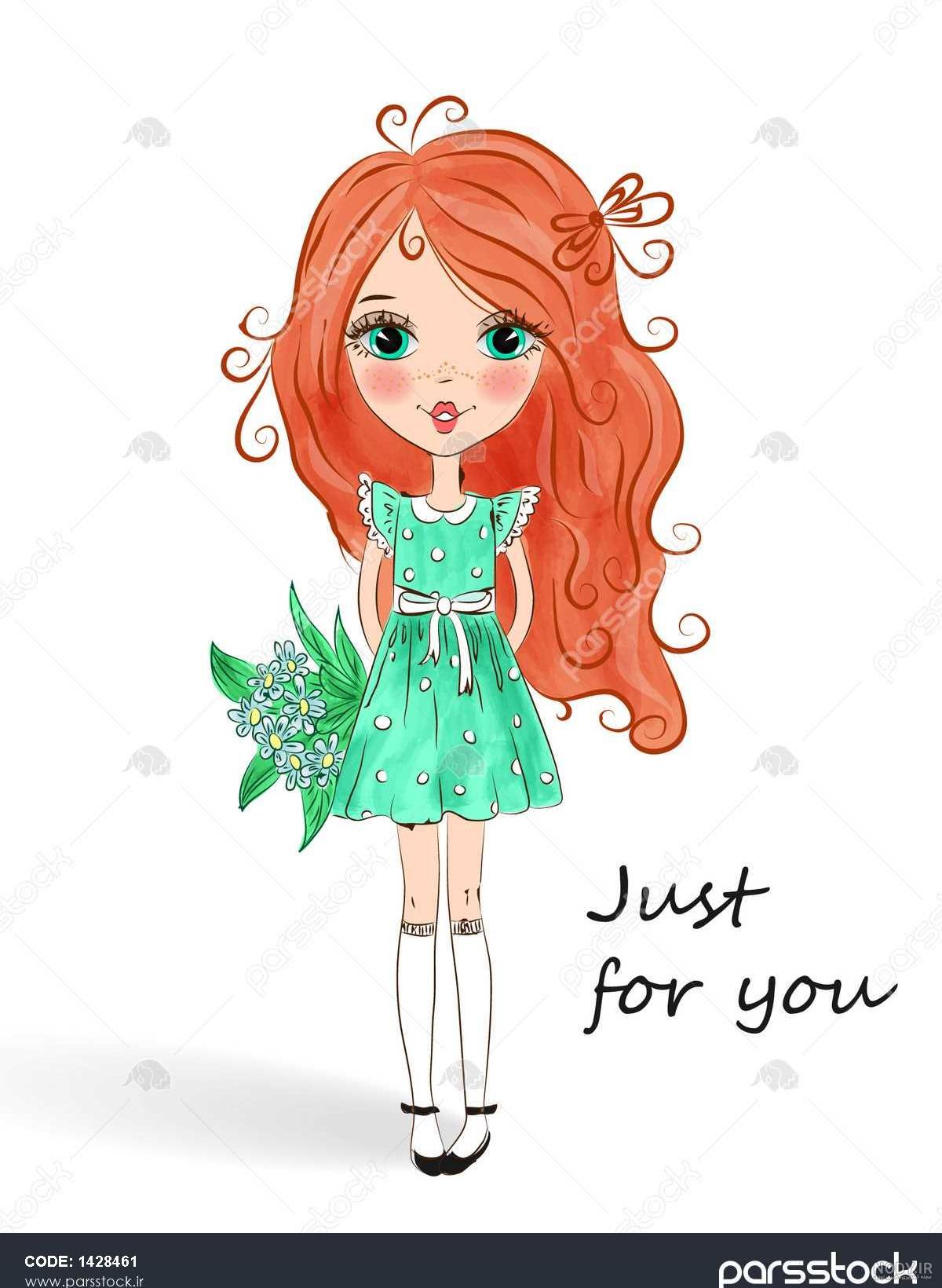 عکس دختر بچه ی کارتونی