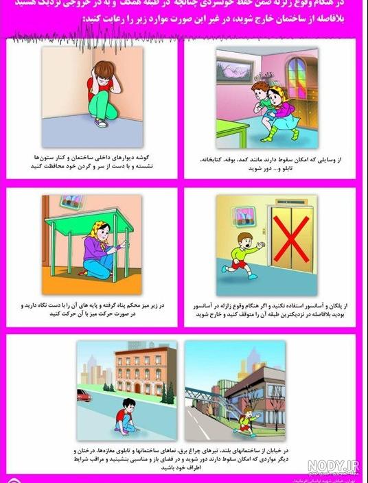 نکات ایمنی زلزله در مدرسه و منزل نکات ایمنی زلزله در مدرسه و منزل