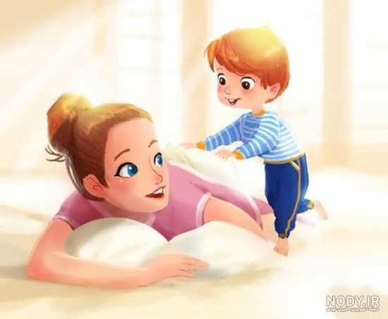 عکس مادر و فرزند با حجاب