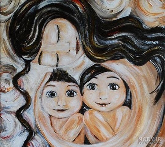 عکس مادر و فرزند با حجاب