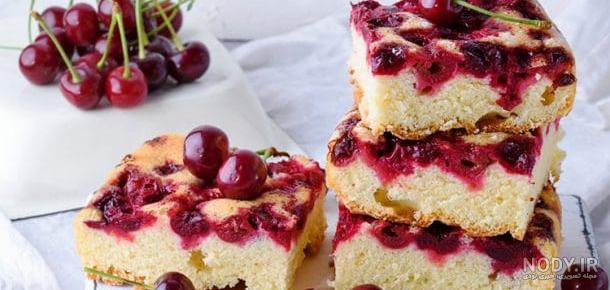 کیک آلبالویی با ماست