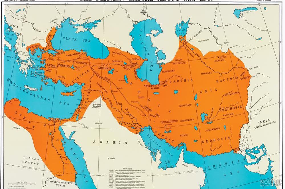 عکس نقشه ایران در زمان کوروش