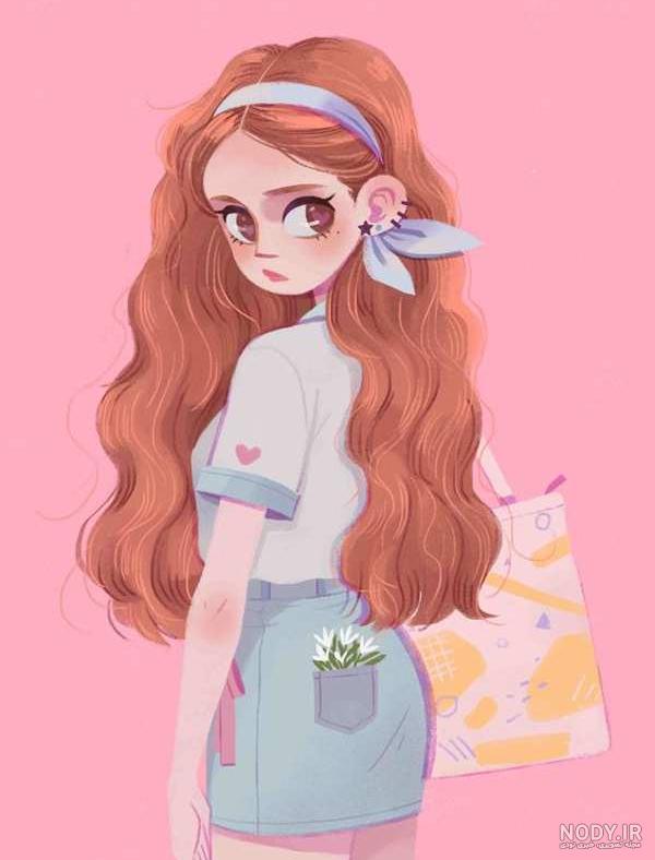  عکس دختر مو قرمز کارتونی