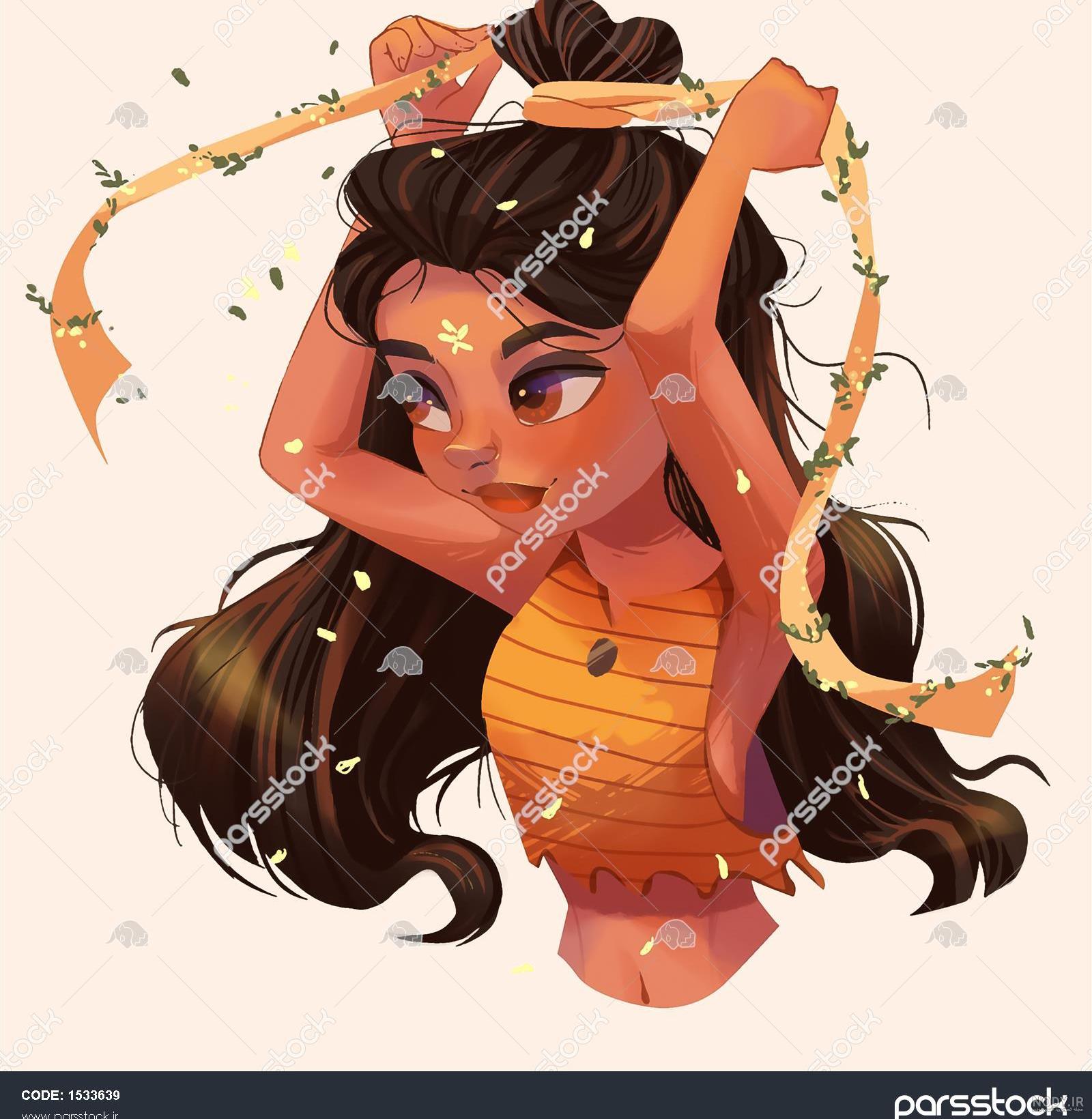  عکس دختر مو قرمز کارتونی