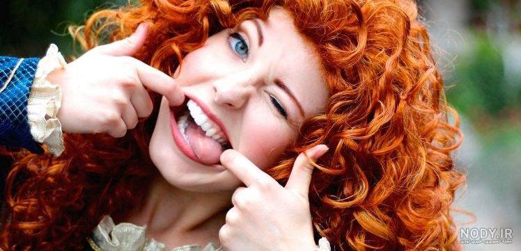  عکس دختر مو قرمز کارتونی