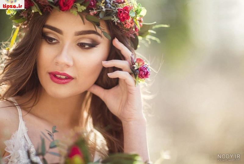 تاج گل عروس با شال تاج گل عروس با شال