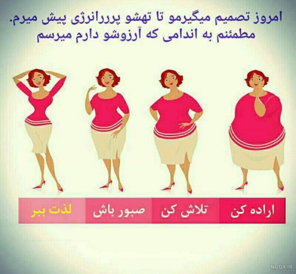 عکس نوشته های انگیزشی برای لاغری