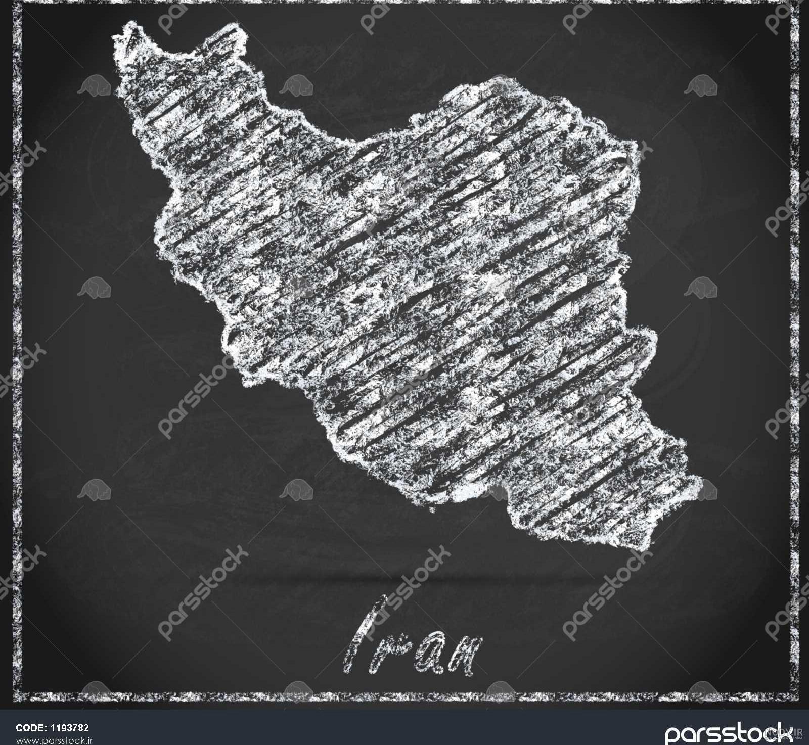 عکس نقشه ایران با پس زمینه مشکی