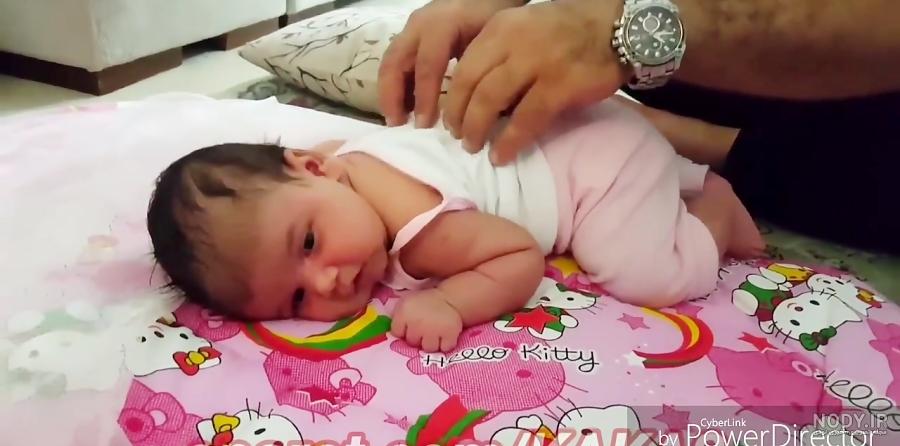 عکس نی نی با باباش