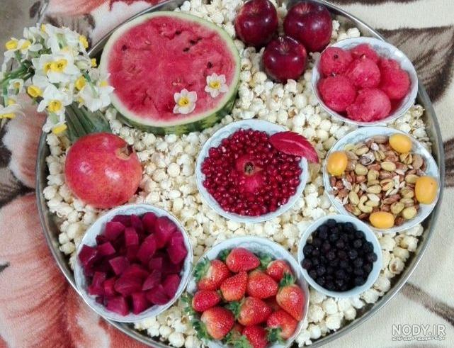 تزیین سفره شب یلدا لاکچری عروس
