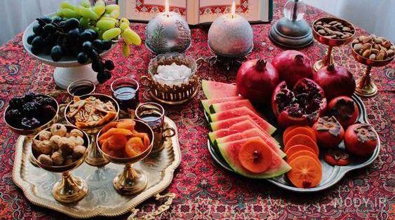 عکس سفره شب یلدا ساده