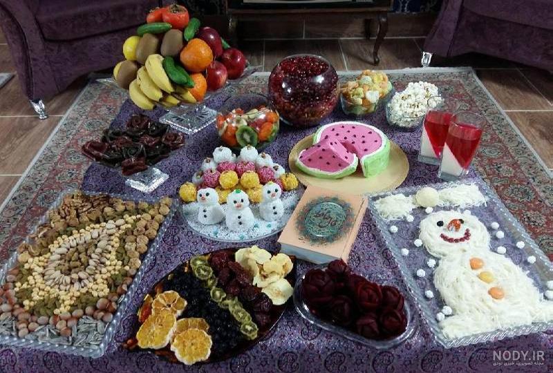 عکس سفره یلدا سنتی