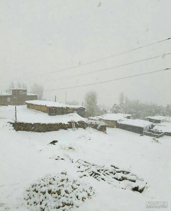  عکس برف در روستا