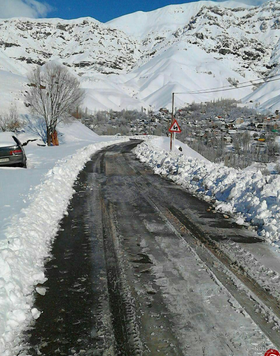 عکس برف روستایی
