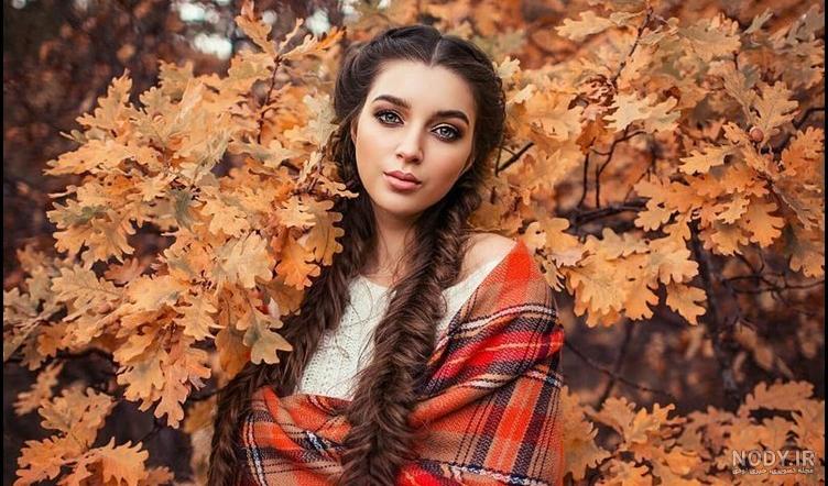 عکس دختر زیبا در پاییز