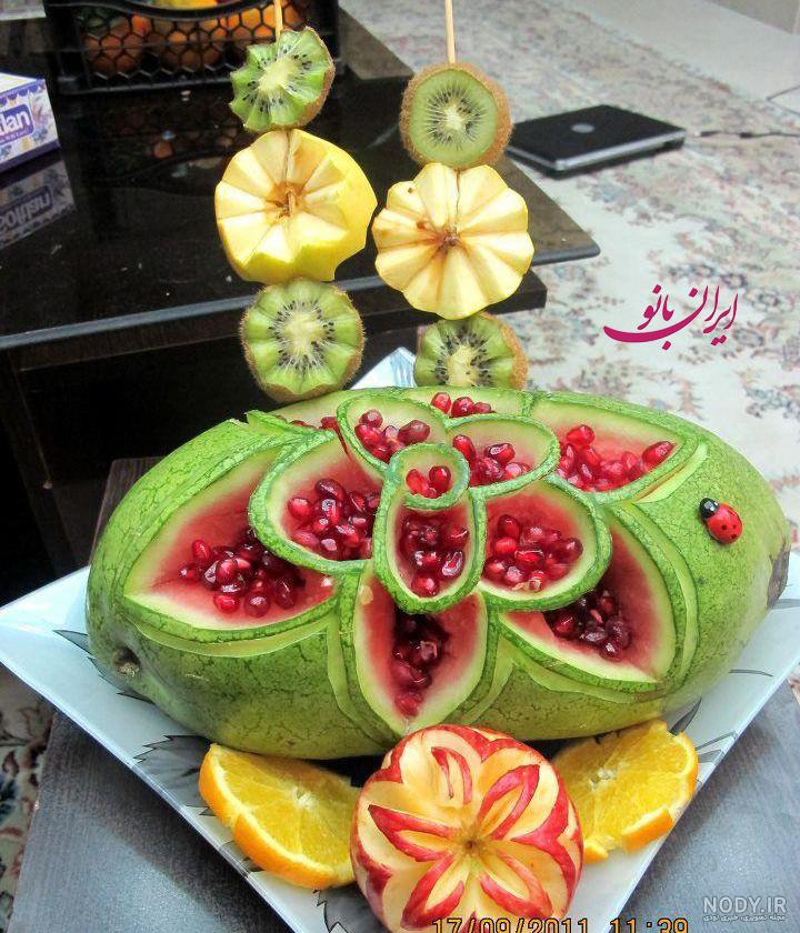 تزیین هندوانه ساده و راحت