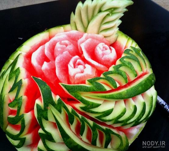 تزیین هندوانه شب یلدا برای عروس