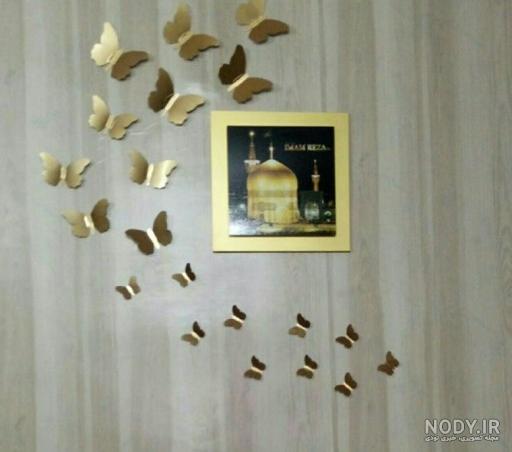 پروانه برجسته روی دیوار