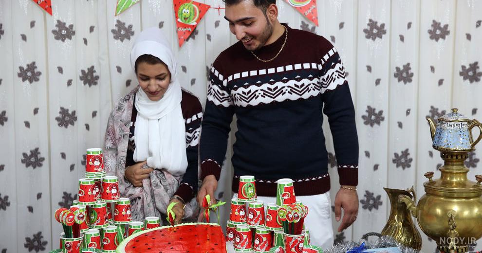 تزیین پالتوی عروس شب یلدا تزیین پالتوی عروس شب یلدا