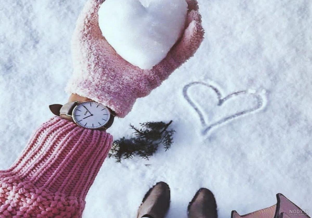 عکس برفی عاشقانه