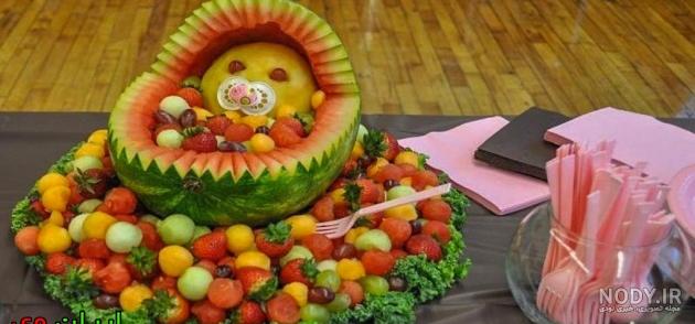 عکس تزیین میوه برای شب یلدا روی سیخ چوبی عکس تزیین میوه برای شب یلدا روی سیخ چوبی