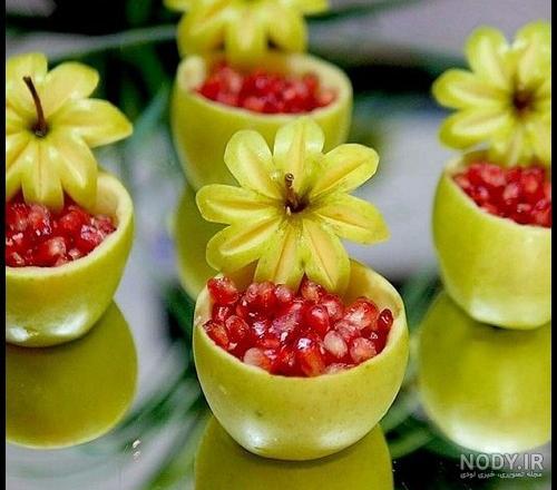 عکس تزیین میوه شب یلدا برای عروس عکس تزیین میوه شب یلدا برای عروس