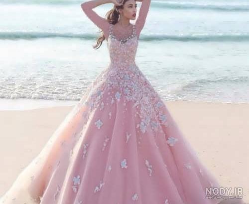 لباس عروس رنگی دخترانه