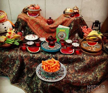 زیباترین سفره شب یلدا زیباترین سفره شب یلدا