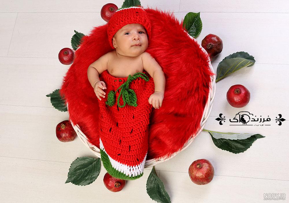 ایده عکاسی شب یلدا نوزاد