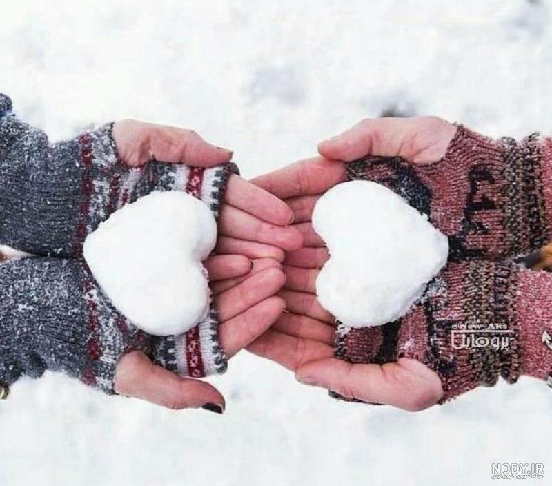 عکس برف روی قلب عکس برف روی قلب