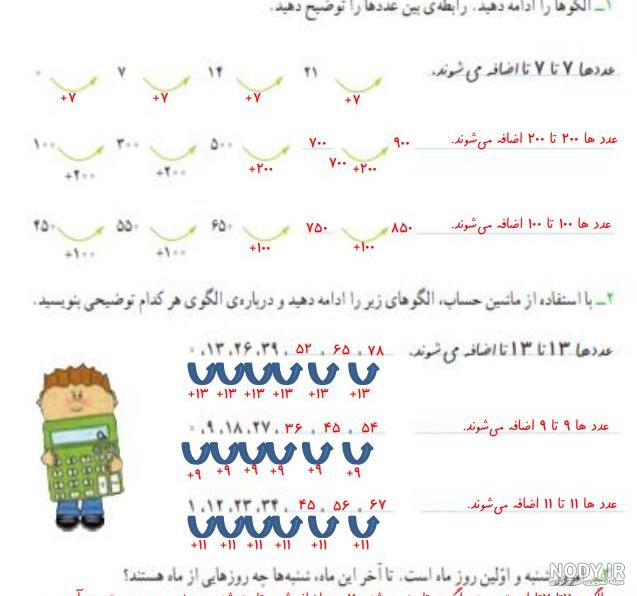عکس صفحه سوم ریاضی ششم