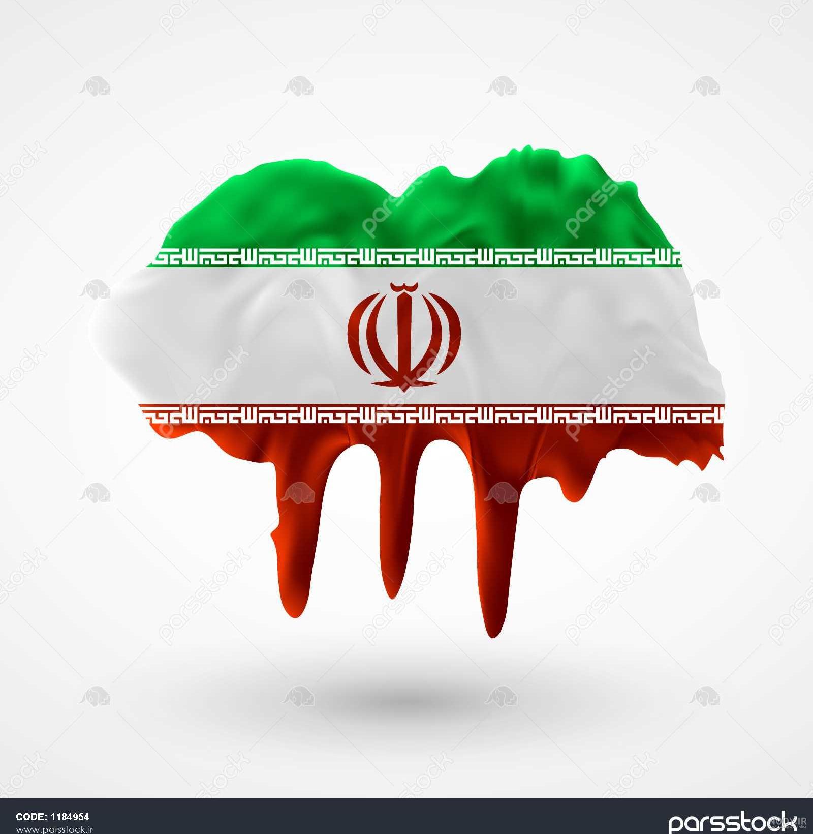 عکس نقاشی پرچم ایران روی صورت