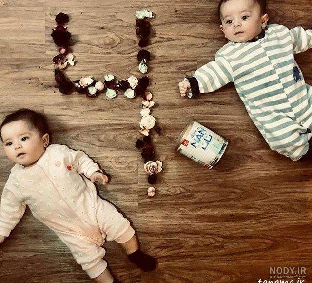 ایده عکس ماهگرد نوزاد دختر
