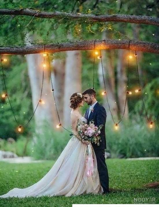 عکسهای عاشقانه با لباس عروس
