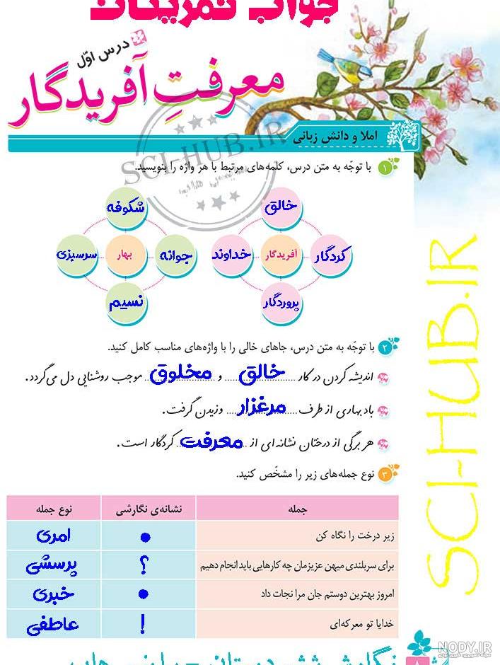 عکس صفحه نگارش چهارم عکس صفحه نگارش چهارم