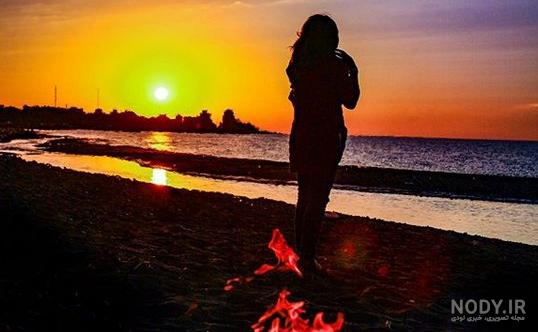 عکس نوشته غروب شاد