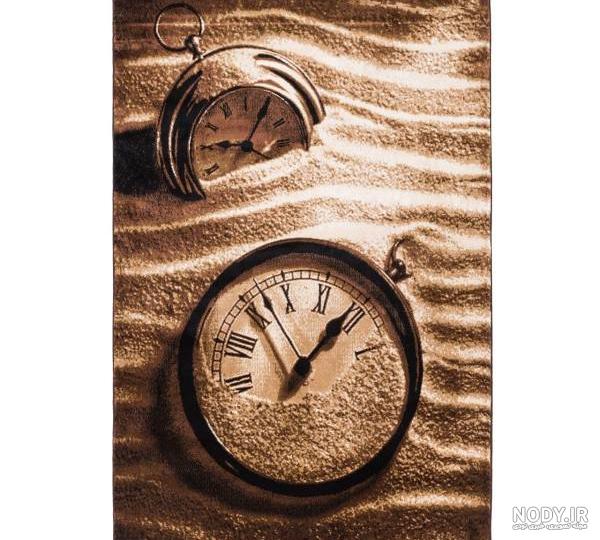 فرش قهوه ای کرم