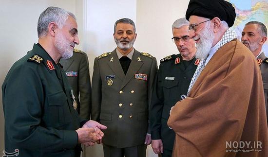 حاج قاسم سلیمانی با رهبر