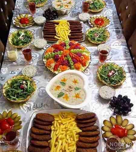عکس سفره غذا طبیعی