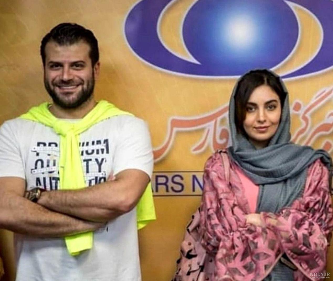عکس روزبه حصاری در کنار مهشید جوادی